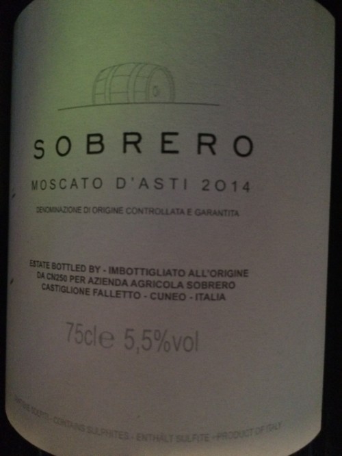 Domaine Sobrero - Moscato d'Asti 2014 - Blanc
