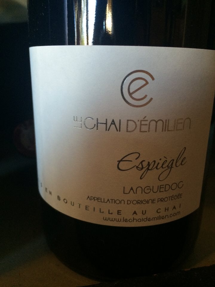 © lafabriqueavins.fr - Le Chai d’Emilien – Espiègle – 2013 – Rouge